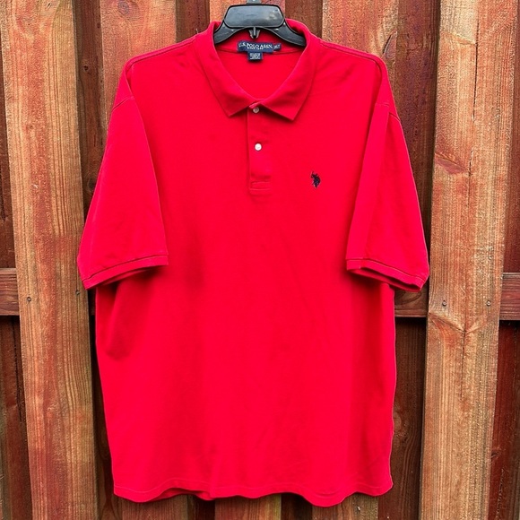 U.S Polo Assn. Men’s Plus Size Short Sleeve Red Tee Size 3XLT - Picture 1 of 9